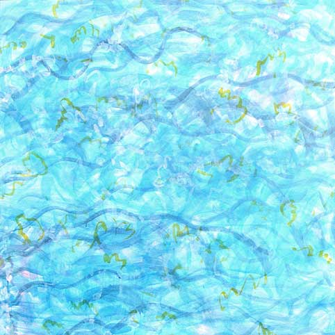  Schichtung Tiefenillusion Wasser Blau Sommer schweben optische Taeuschung